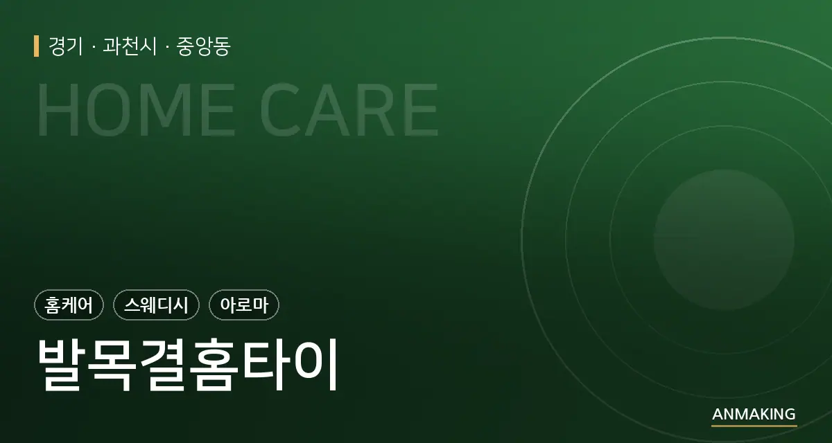 경기 과천시 발목결홈타이 안내 이미지