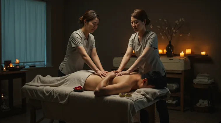 💆♀️ 강남 스웨디시 포핸드의 모든 것: 고품격 힐링과 감성의 정점 1 두 명의 테라피스트가 선사하는 진짜 힐링
